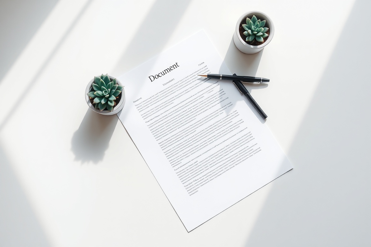 Legal documents and digital contracts on a desk